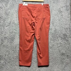 Chicos Jegging Jeans Womens 3.5 US 18 Canyon Red Pull On Slim Stretch Casual